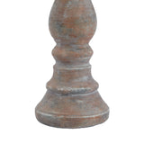 siena brown column candle holder