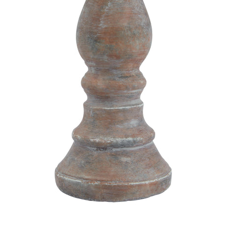 siena brown column candle holder