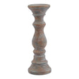 siena brown column candle holder