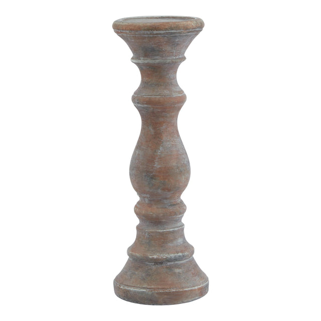 siena brown column candle holder