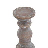 siena small brown column candle holder