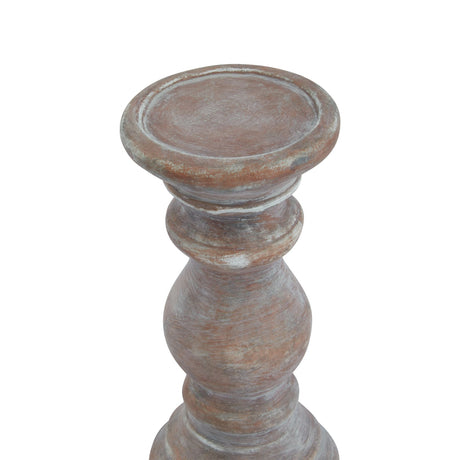 siena small brown column candle holder