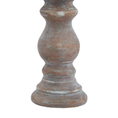 siena small brown column candle holder
