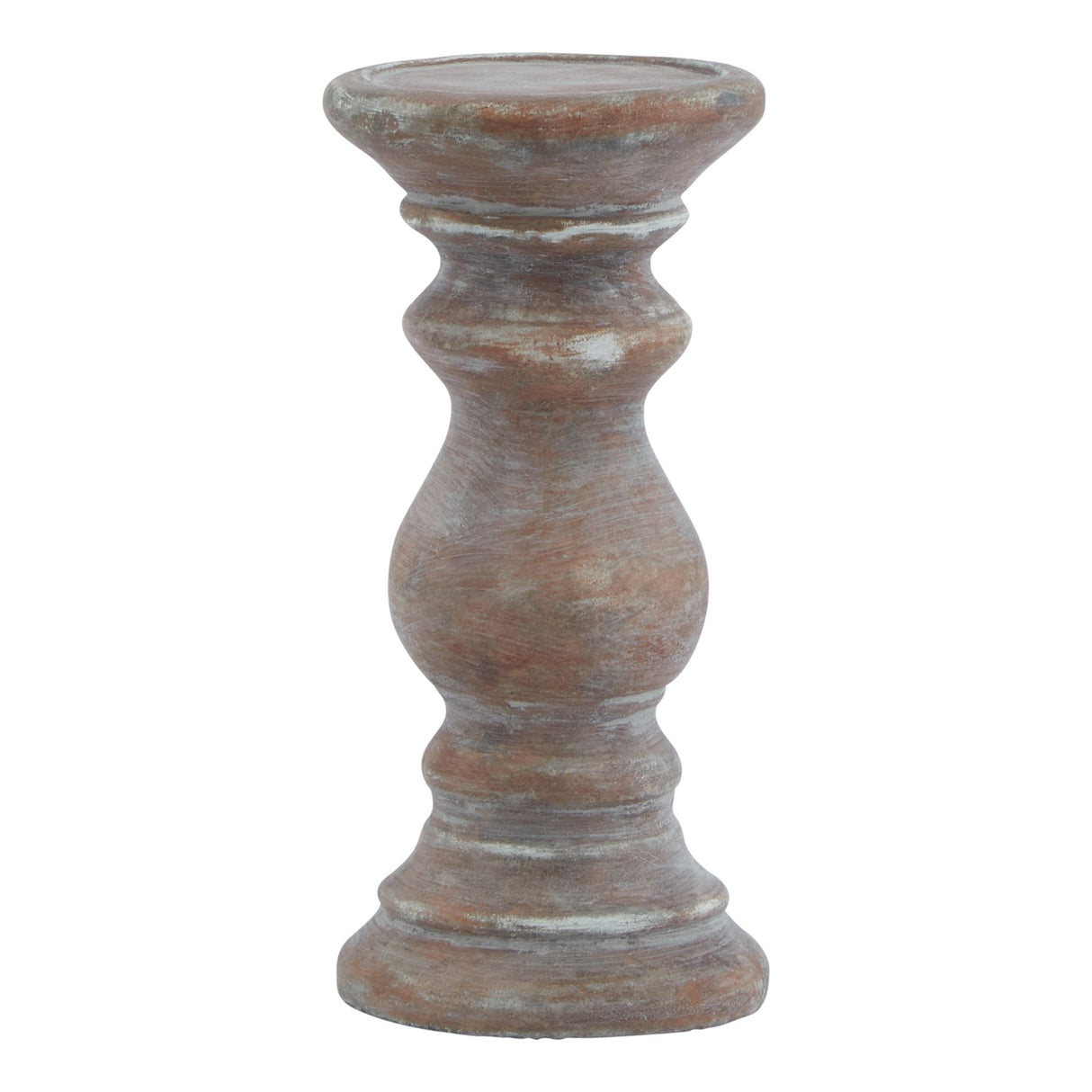 siena small brown column candle holder