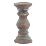 siena small brown column candle holder