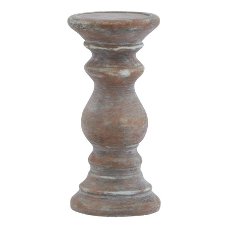 siena small brown column candle holder