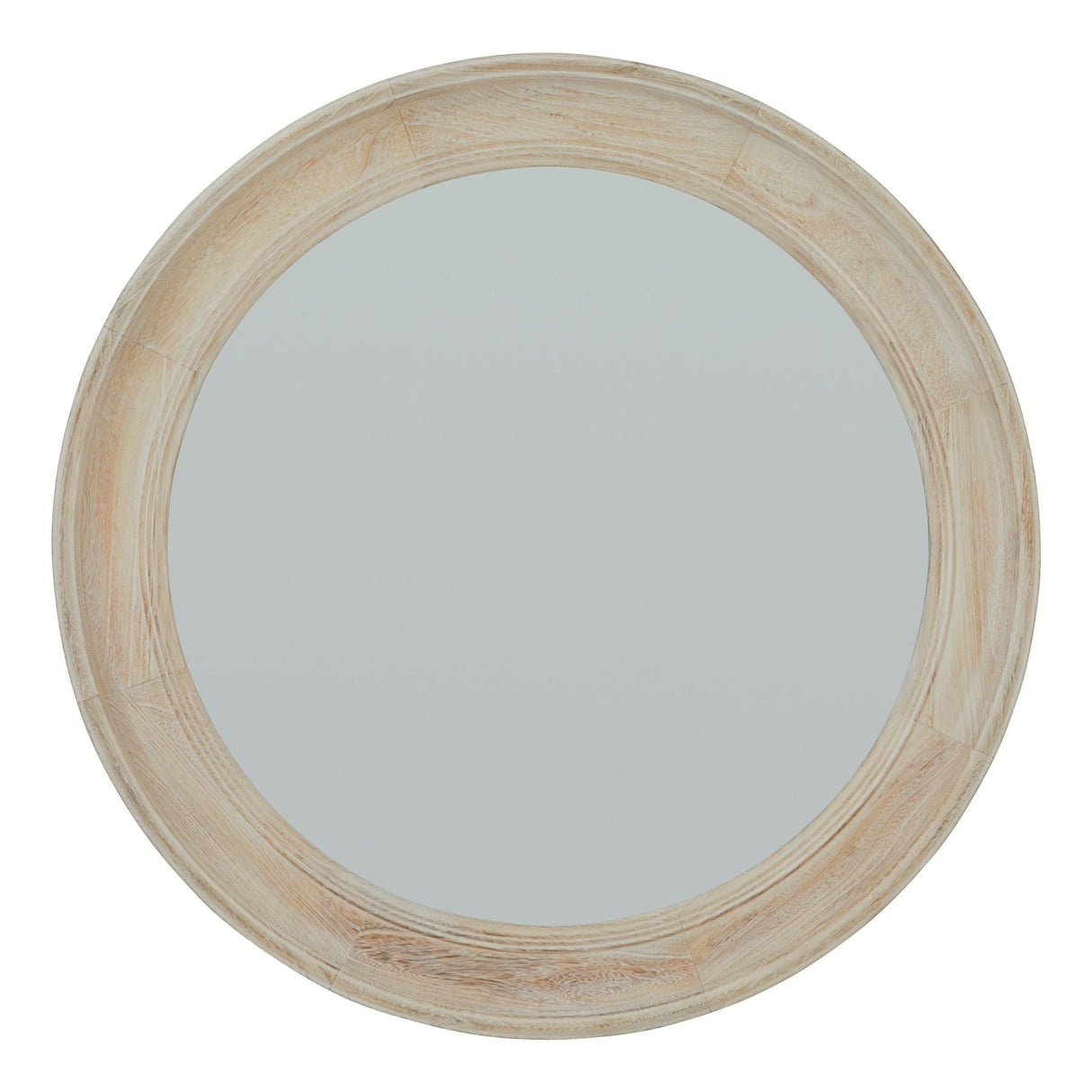 Roxane Round Framed Mirror (Washed Wood)