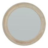 Roxane Round Framed Mirror (Washed Wood)