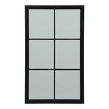 black wood large window mirror