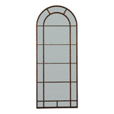 rust effect large arched window mirror