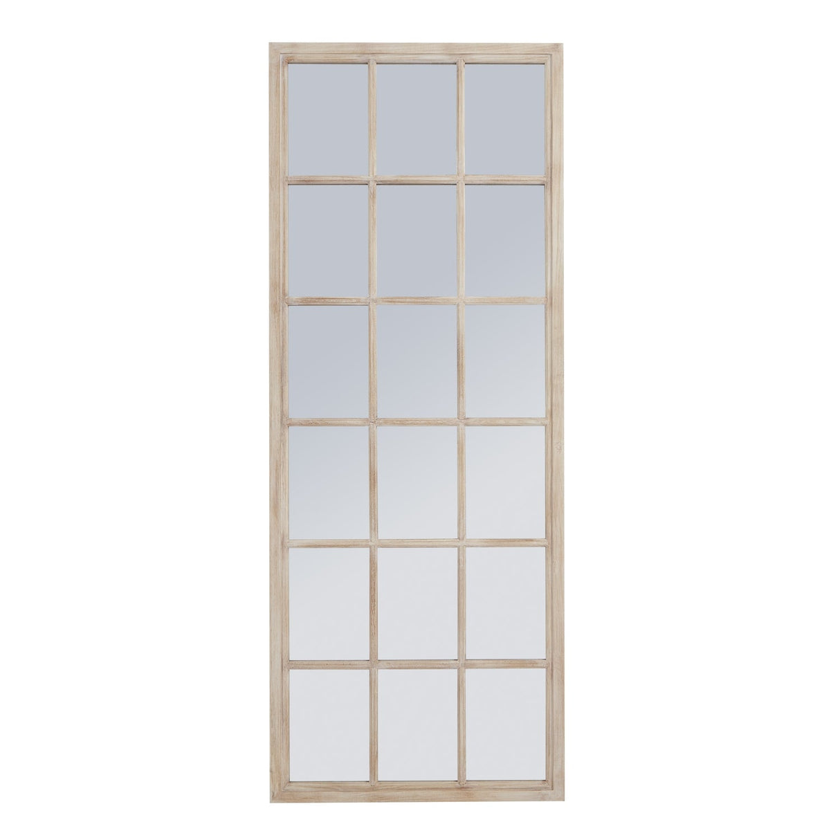 Odette Washed Wood Window Mirror (Tall)