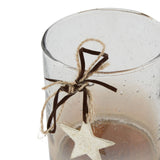 coffee ombre collection large candle holder votive with star