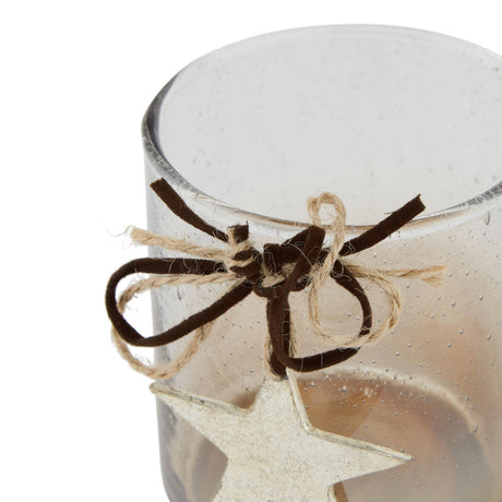 coffee ombre collection candle holder votive with star