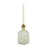 Liora Large Candle Holder Vase (Smoked Sage and Aged Brass)