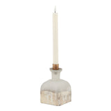 burnished dipped and aged brass candle holder vase