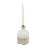 burnished dipped and aged brass large candle holder vase