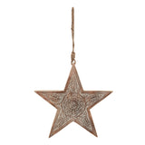 Sabine Natural Wooden Large Patterned Hanging Star