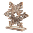 white wash collection wooden snowflake decoration