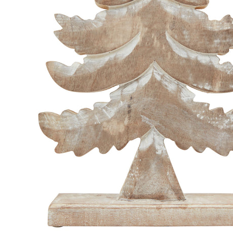 white wash collection wooden large tiered tree decoration