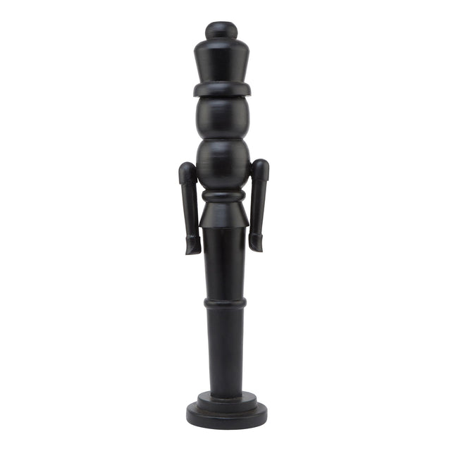 minimalist black wooden large nutcracker decoration