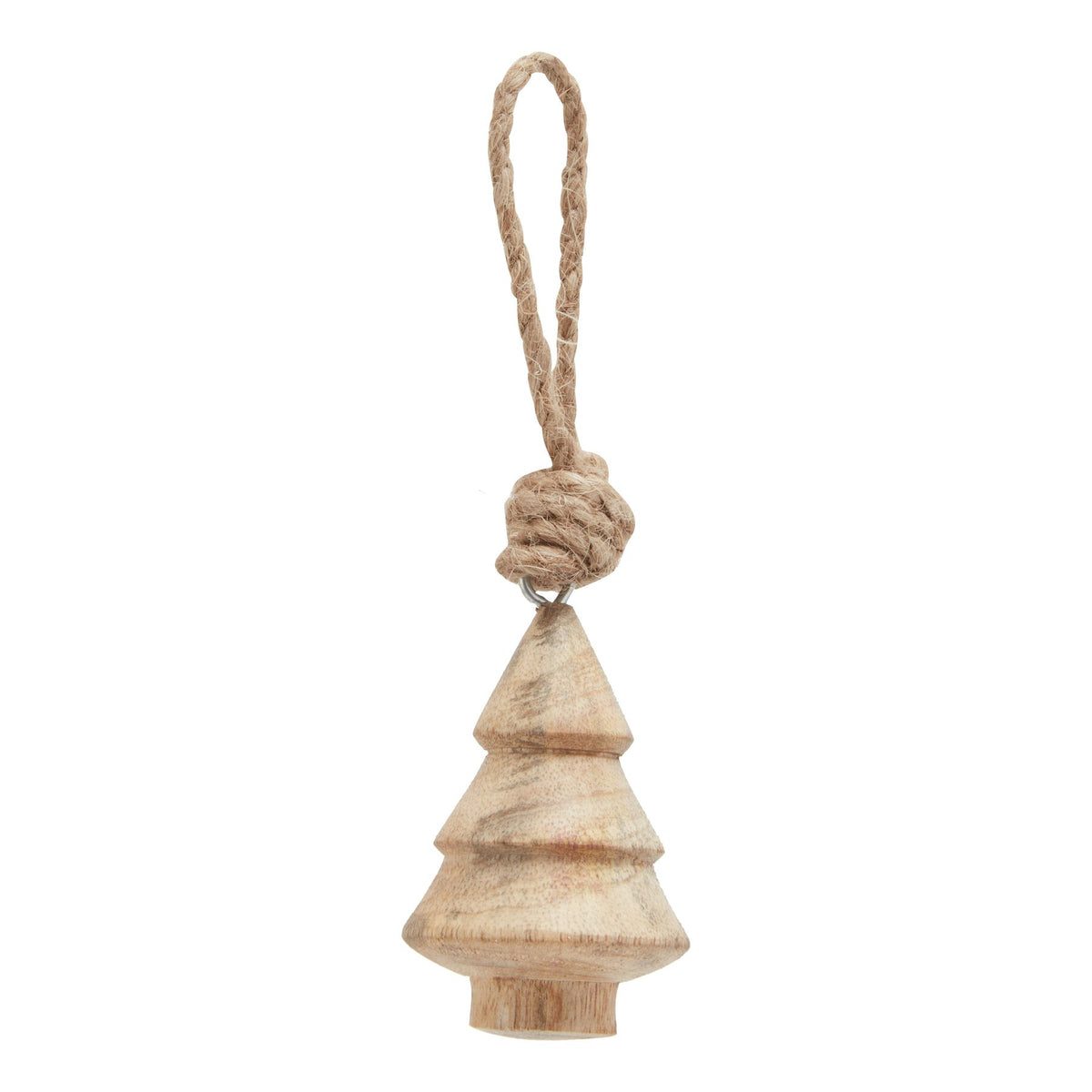 natural hand turned wooden tree bauble