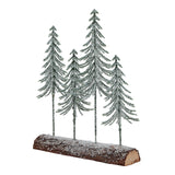 Elvire Snowy Spindle Tree Quad In Wood Log (Small)