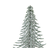 small snowy spindle tree in wood log