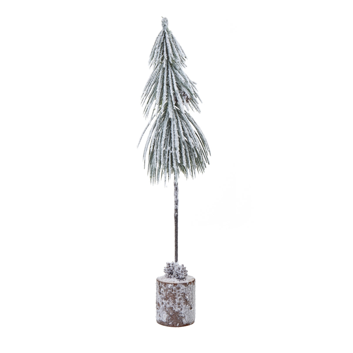 eliane Small Snowy Tree In Wood Log