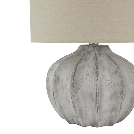darcy antique white flute lamp