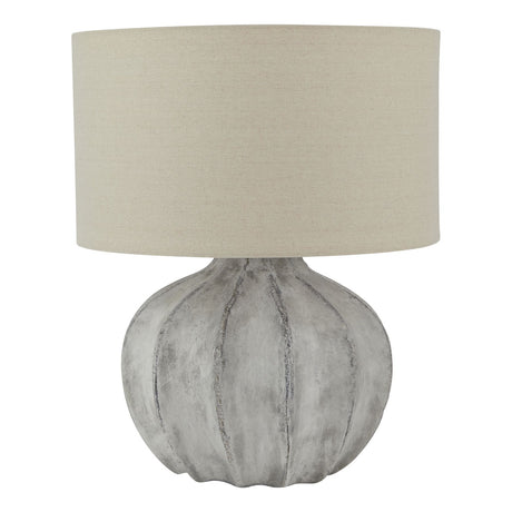 darcy antique white flute lamp