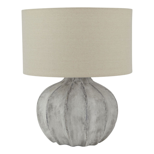 darcy antique white flute lamp