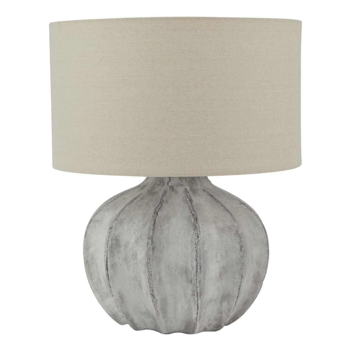 Jeanne Antique White Flute Lamp
