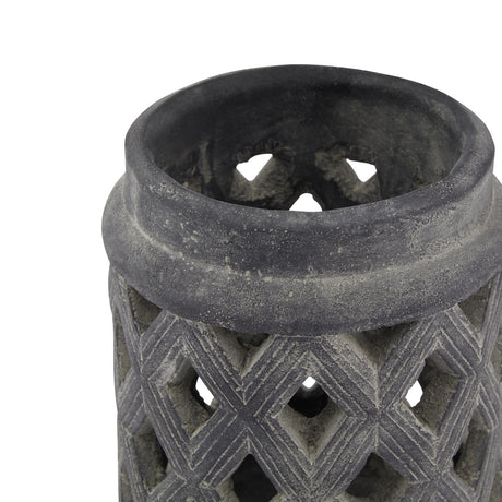 amalfi grey large lattice lantern