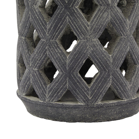 amalfi grey large lattice lantern