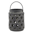amalfi grey large lattice lantern