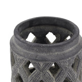amalfi grey lattice lantern