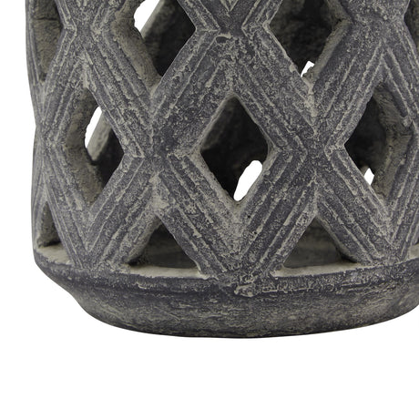 amalfi grey lattice lantern
