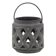 amalfi grey lattice lantern