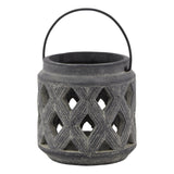 amalfi grey lattice lantern