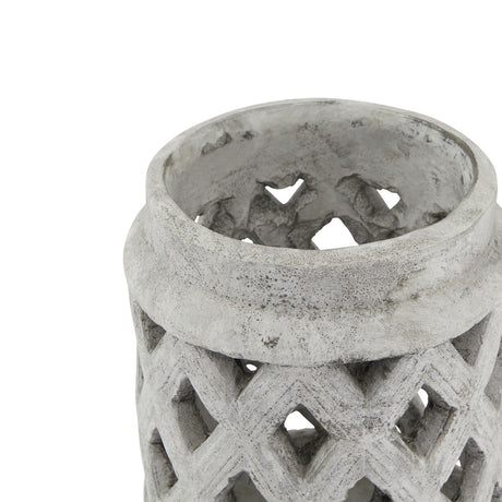 athena stone large lattice lantern