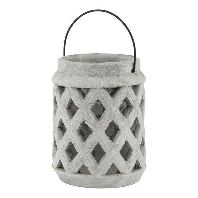 athena stone large lattice lantern