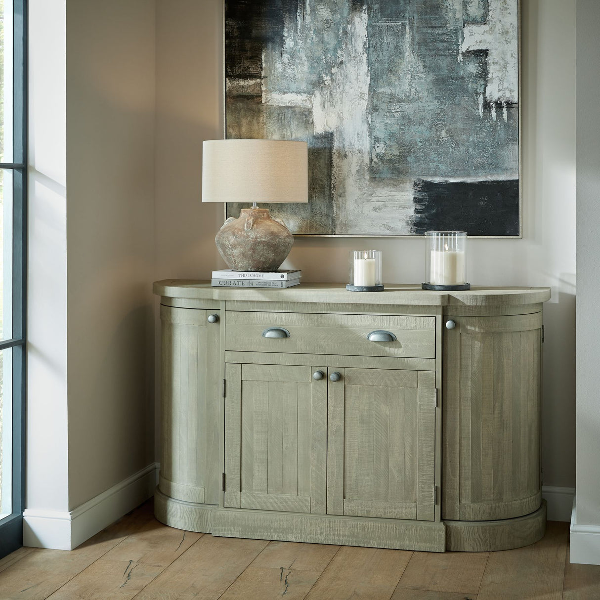 amalfi grey hurricane lantern