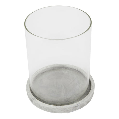 athena stone large hurricane lantern