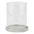 athena stone large hurricane lantern