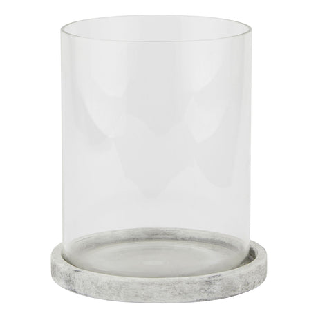 athena stone large hurricane lantern