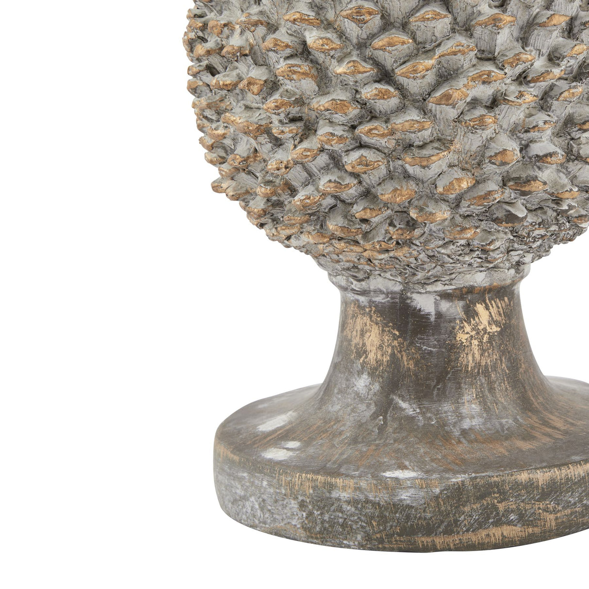Margot Stone Effect Pinecone Ornament With Gold Accents