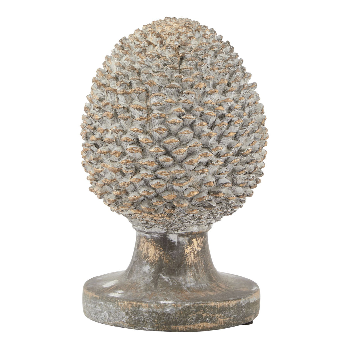Margot Stone Effect Pinecone Ornament With Gold Accents