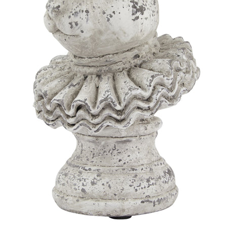 stone effect ruffle hare ornament