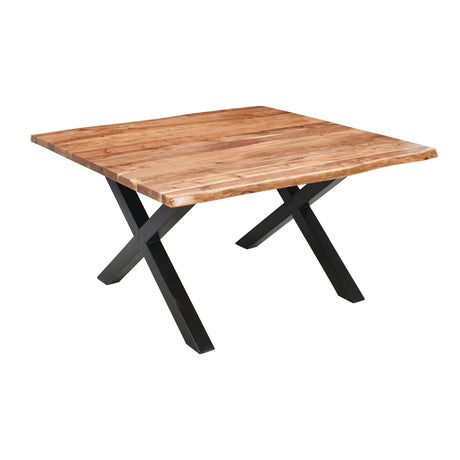 live edge collection large square dining table