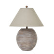 saturn table lamp with linen shade